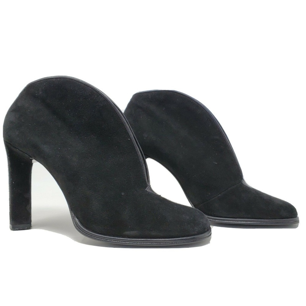 Richard Tyler Women's Black Suede Booties Heels
